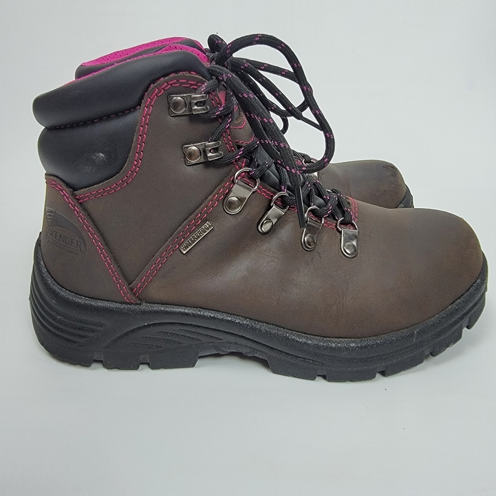 Avenger Work Boots Womens A7675 Industrial & Construction Brown Shoes Size 7.5W